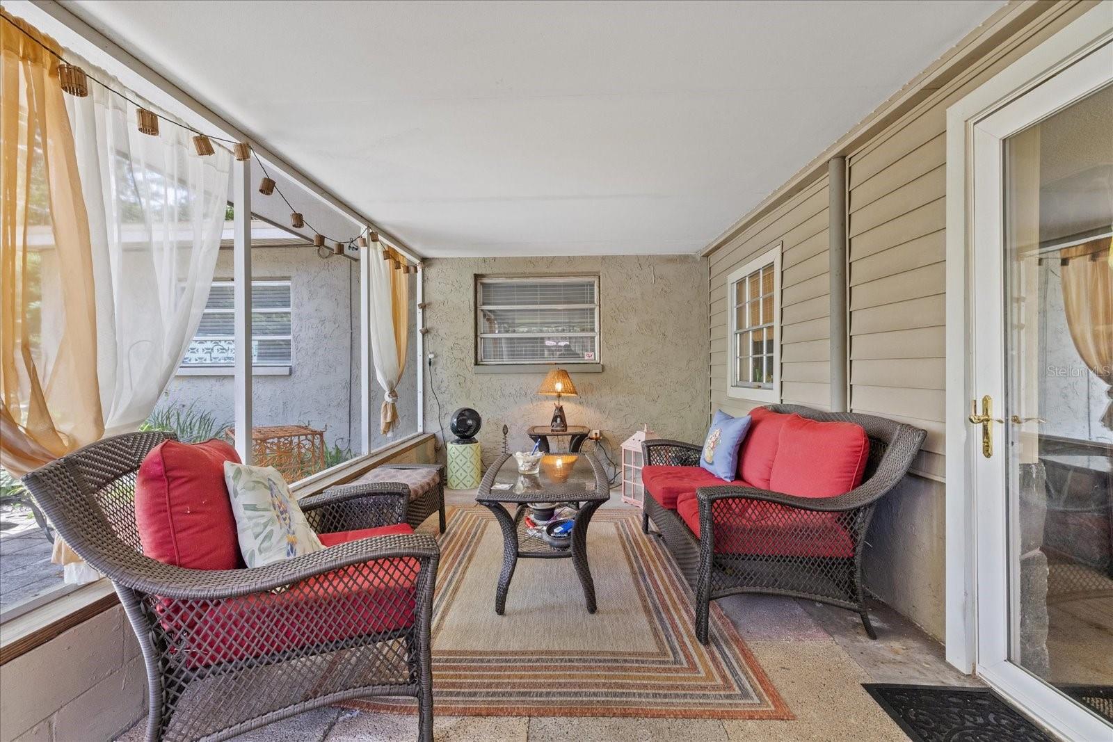 Enclosed rear Porch