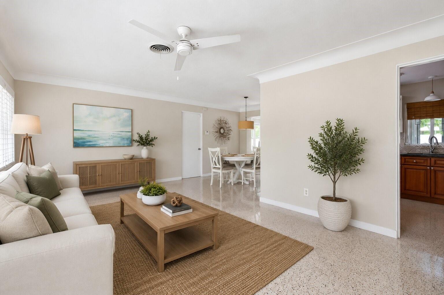 Virtually Staged Living Room
