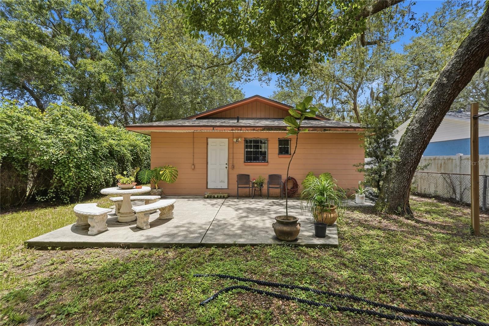 Back of Home with Large Open Patio