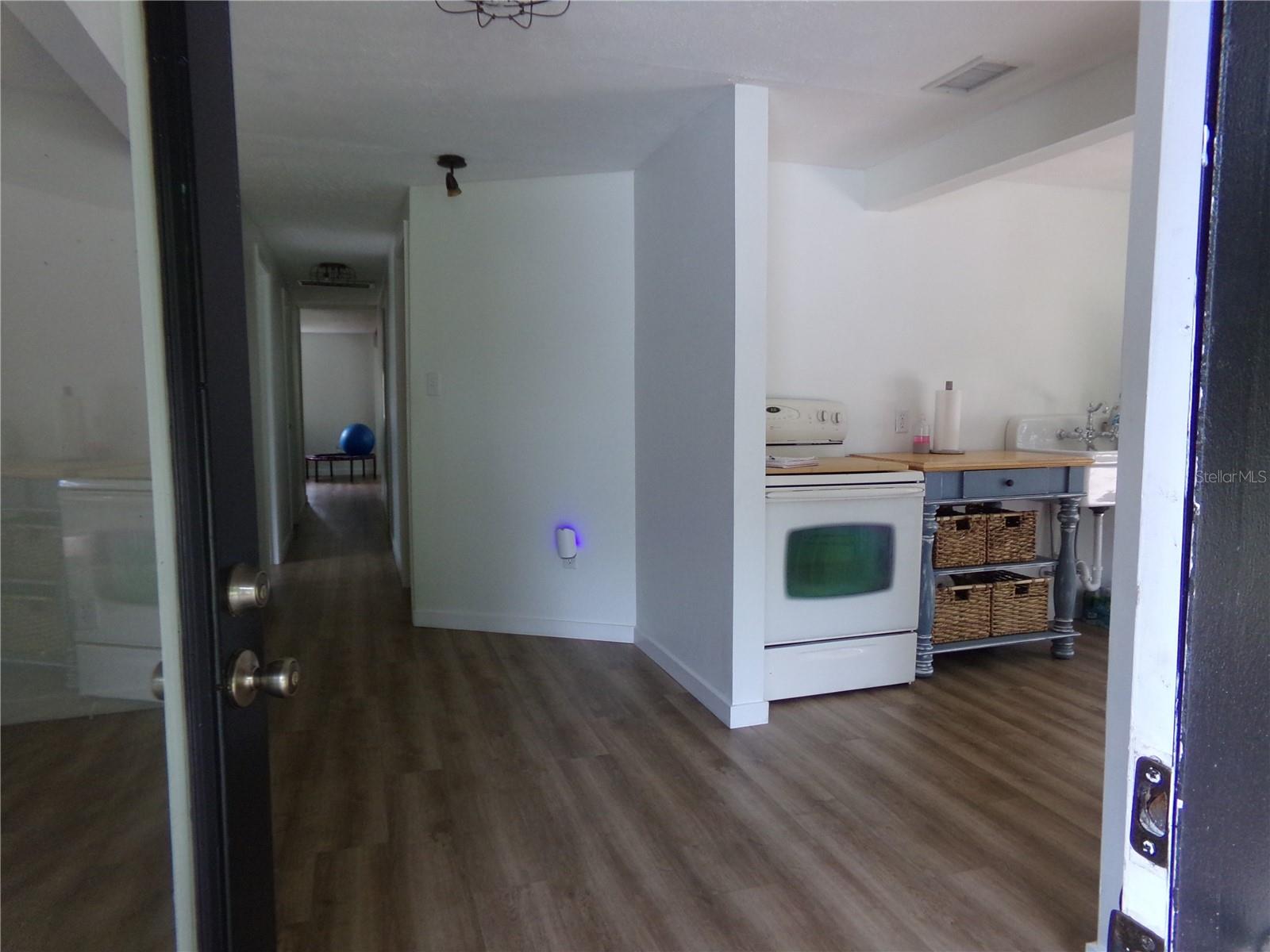 First Floor Entrance to Kitchenet and Dining area