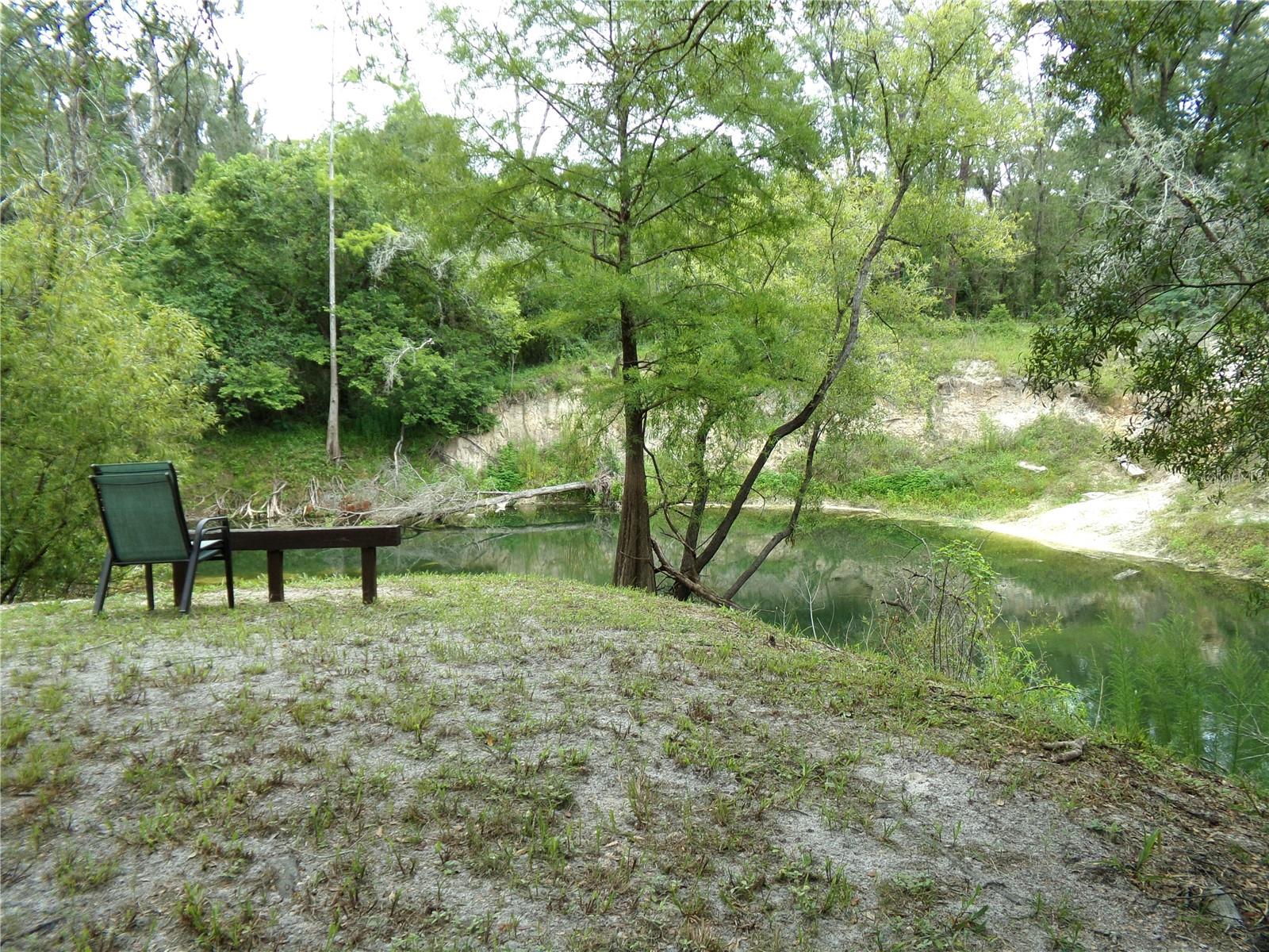 View of River with Swiming Hole