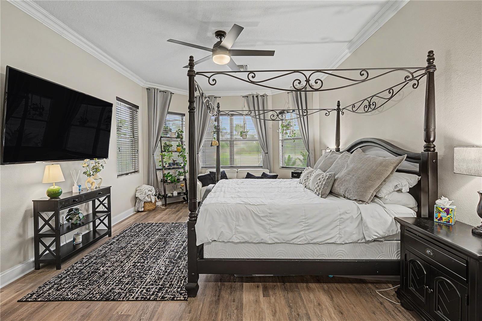 Owners retreat overlooks pool and pond