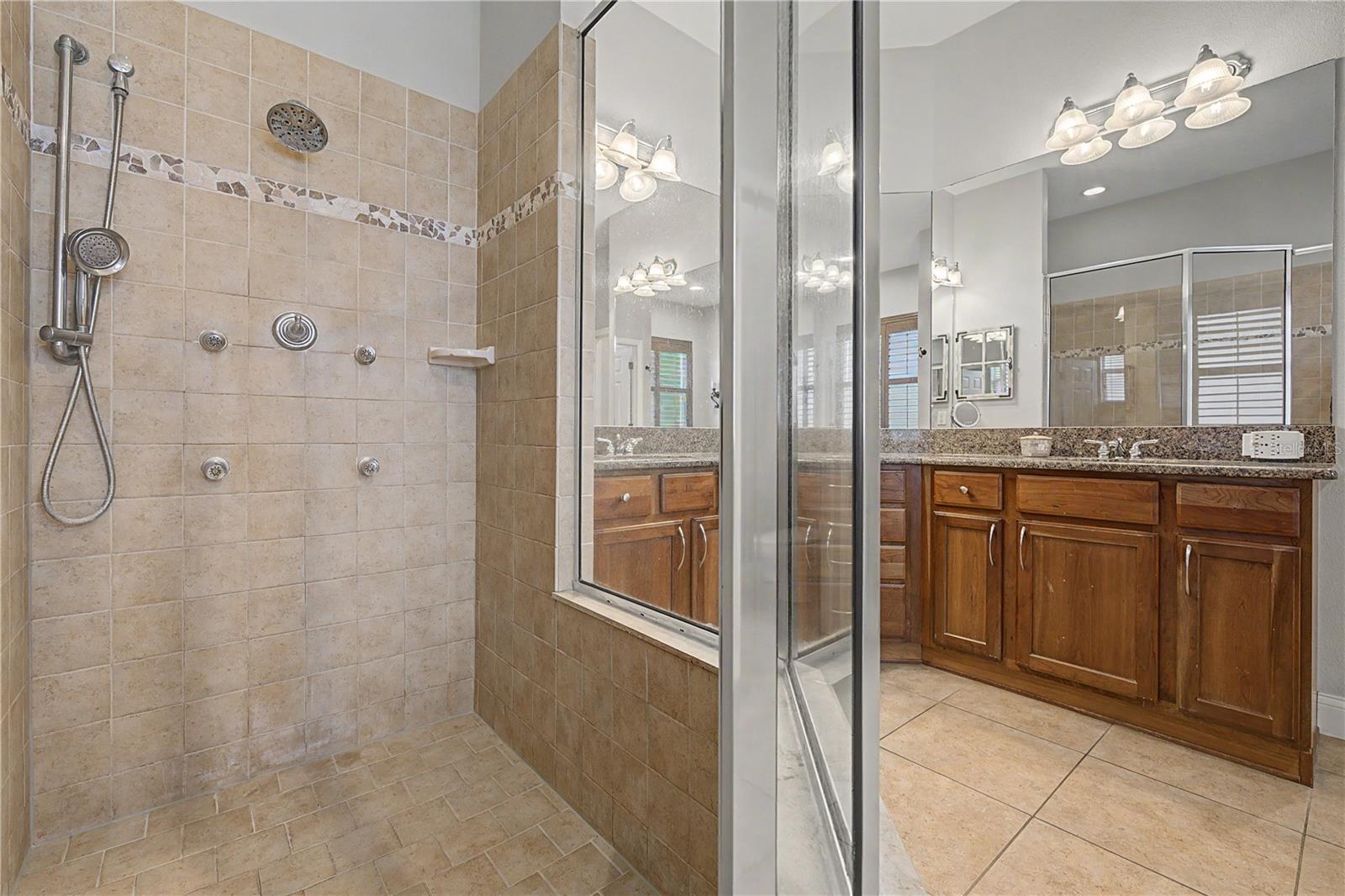Spacious shower
