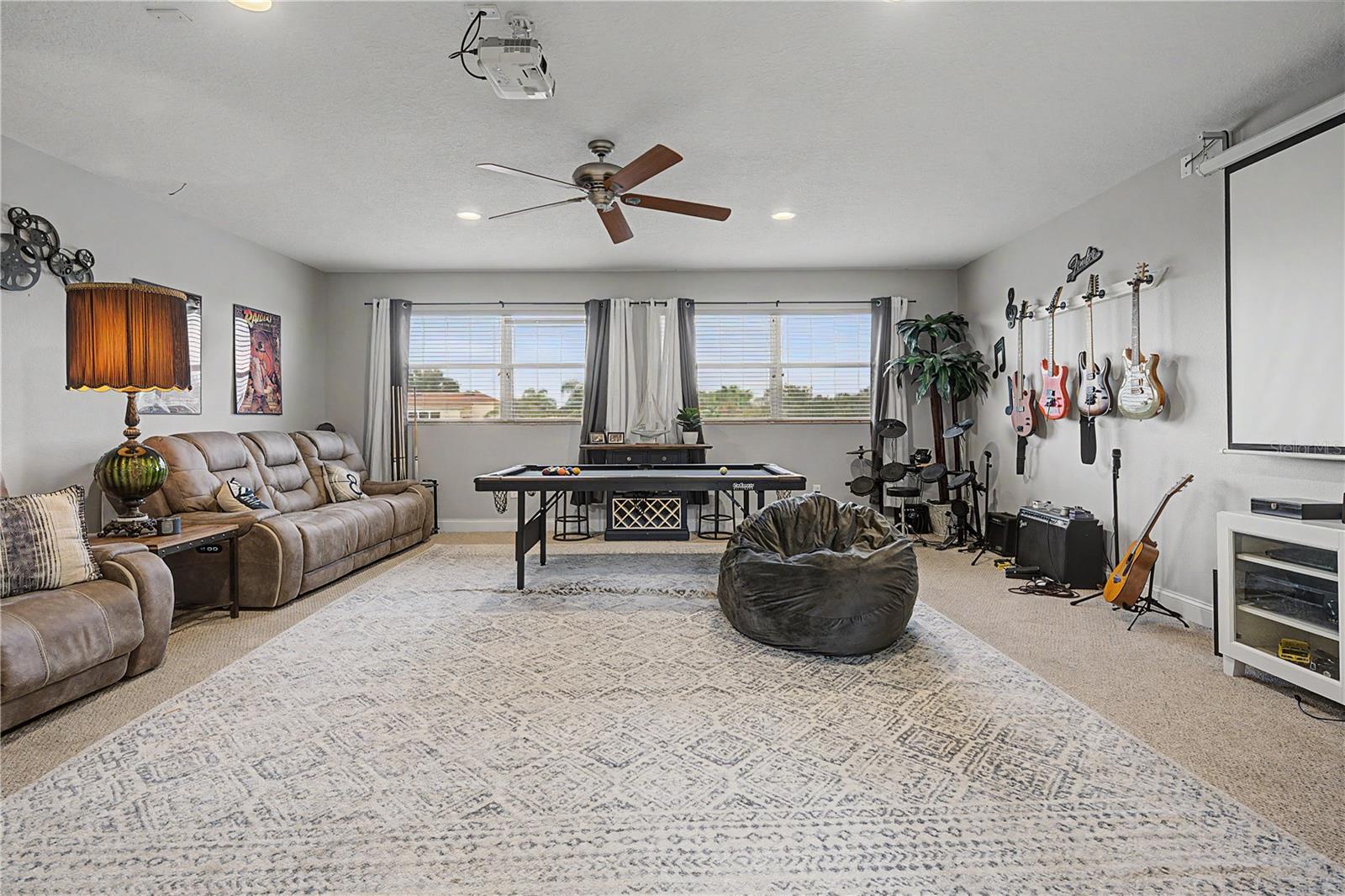 HUGE space to entertain, play games, watch movies or exercise