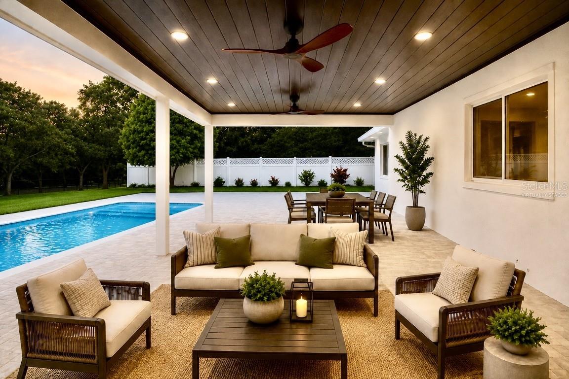 Virtually Staged Rear Porch