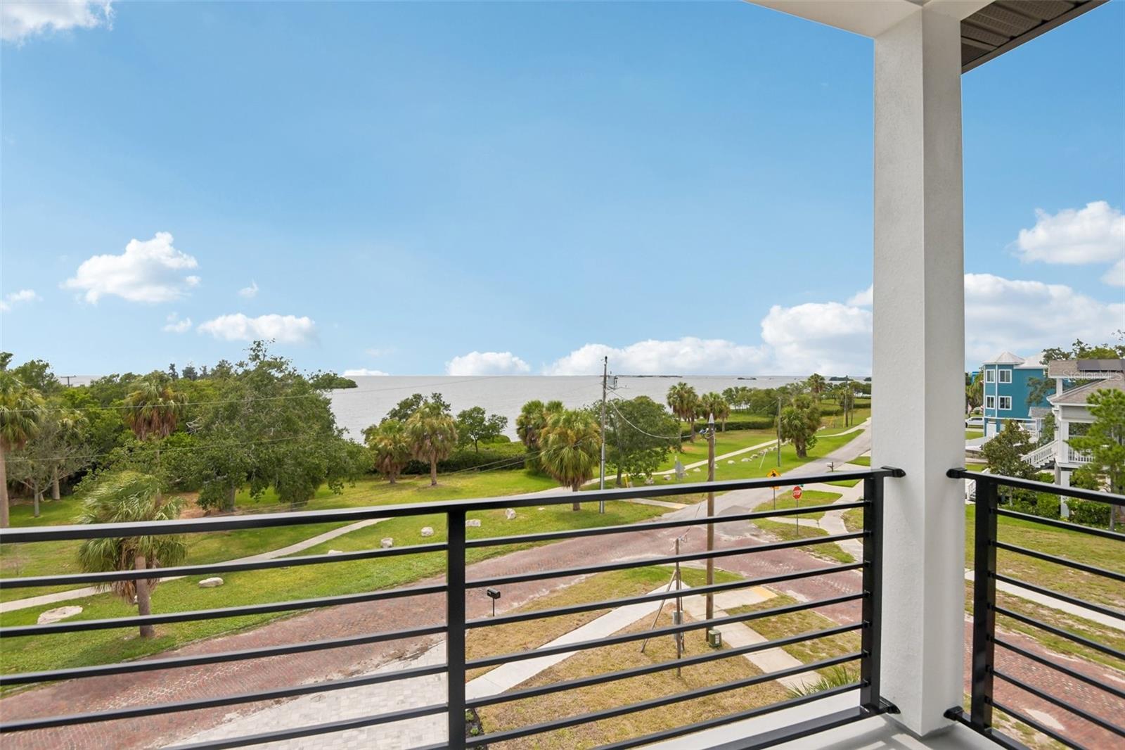 Upper-Level Balcony with Water Views