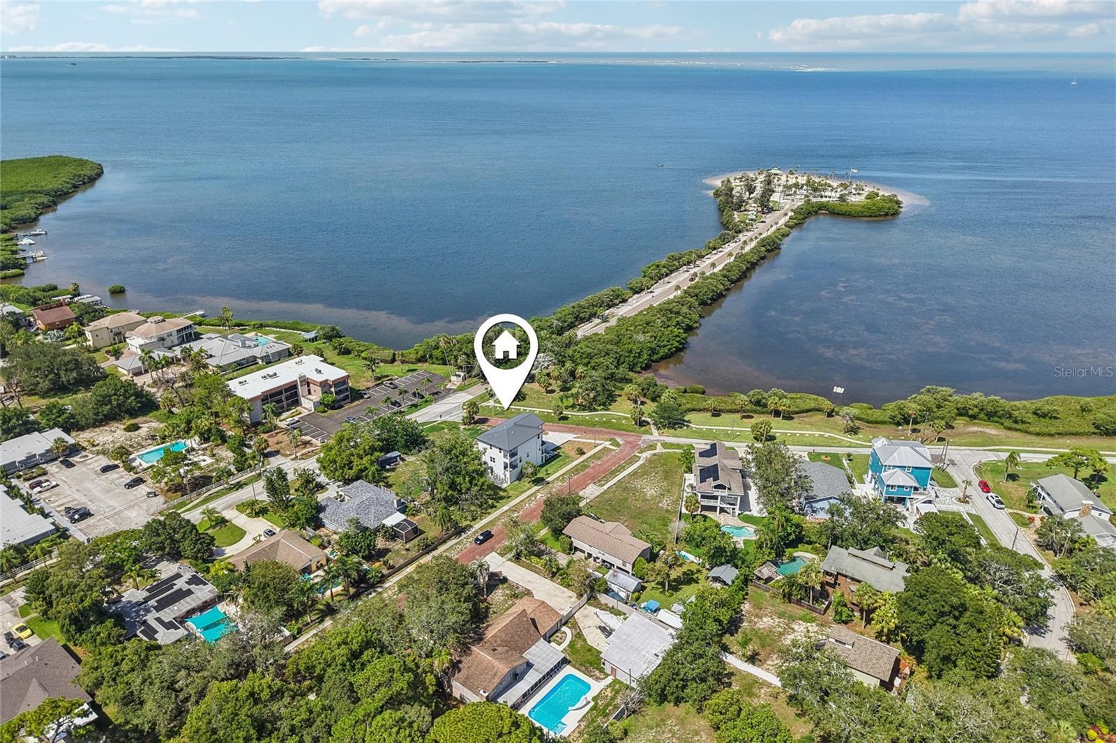 Aerial View Toward Sunset Beach