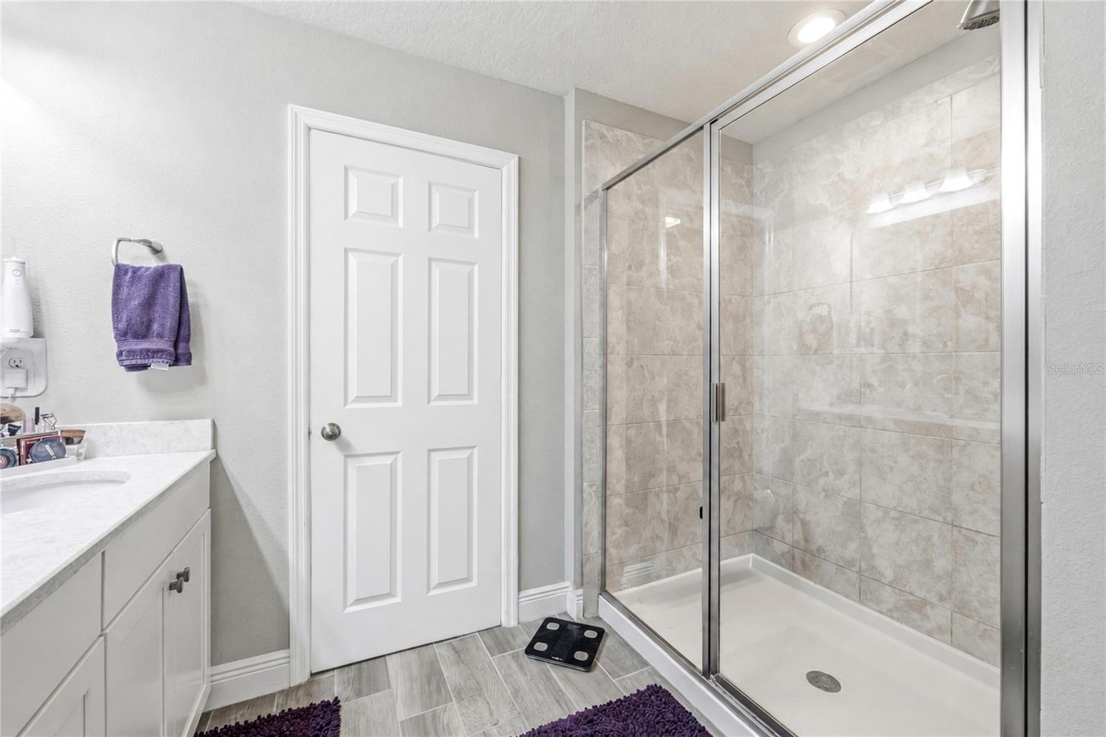 Step in Shower with tile surround