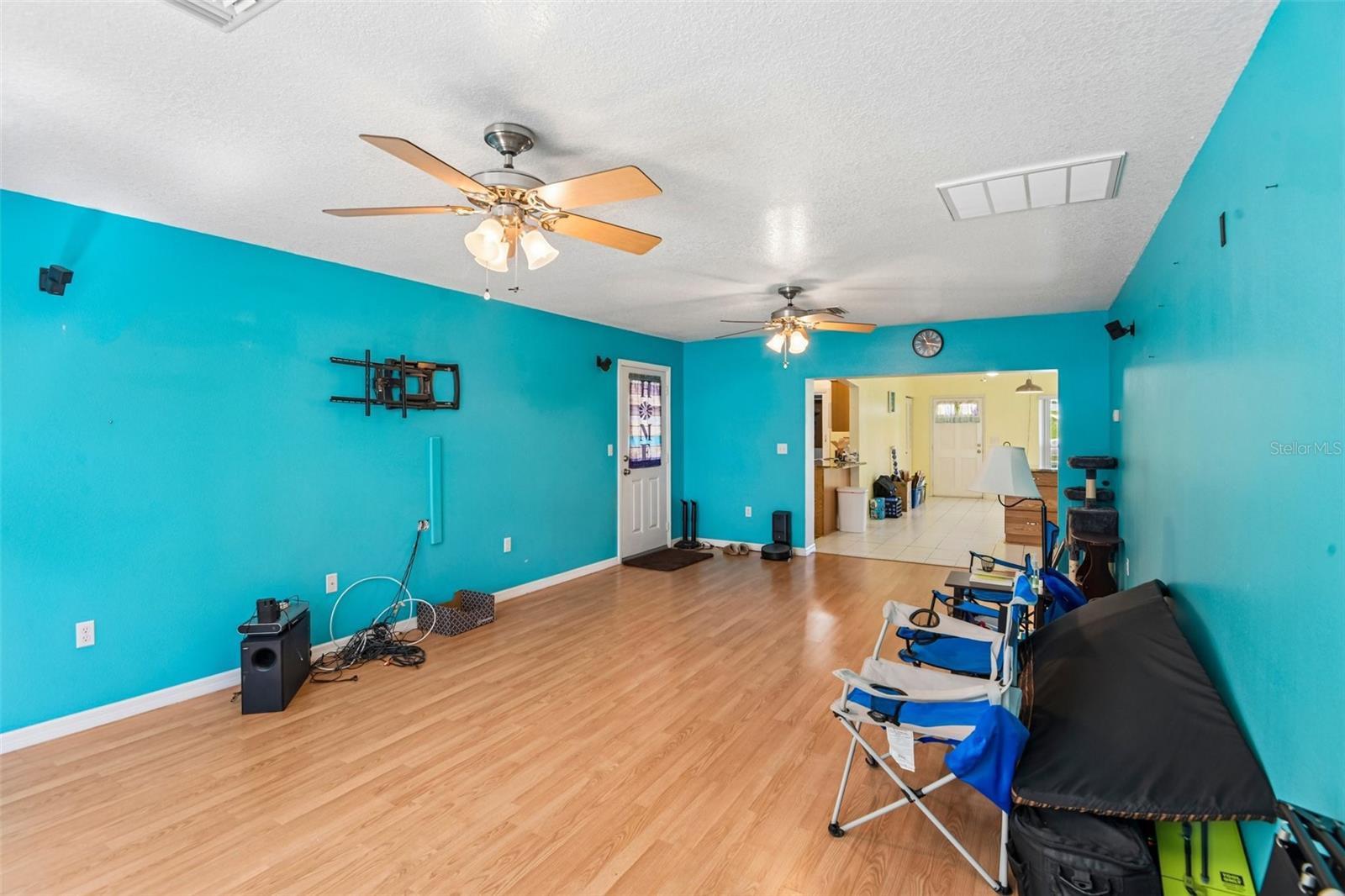 Living room/great room from primary bedroom