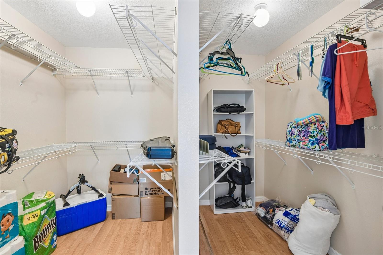 Primary walk in double closet