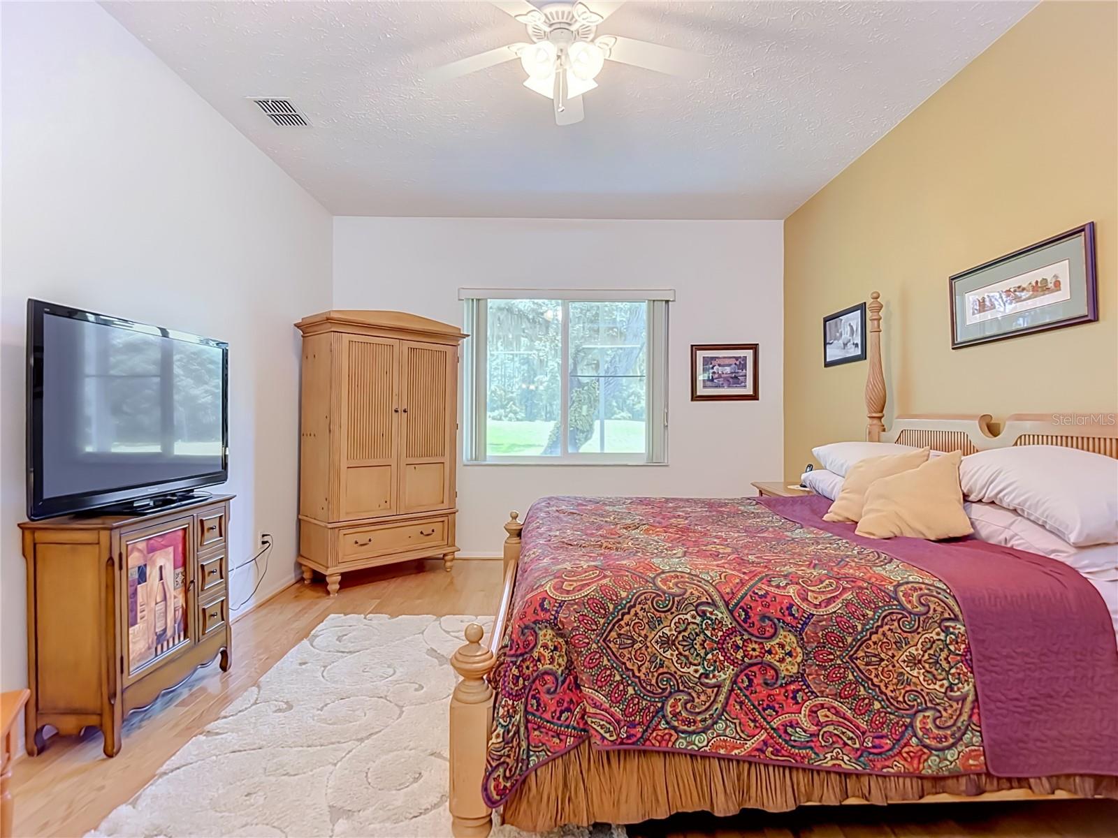 Primary bedroom with extended living space.  13.6X22.8 room.