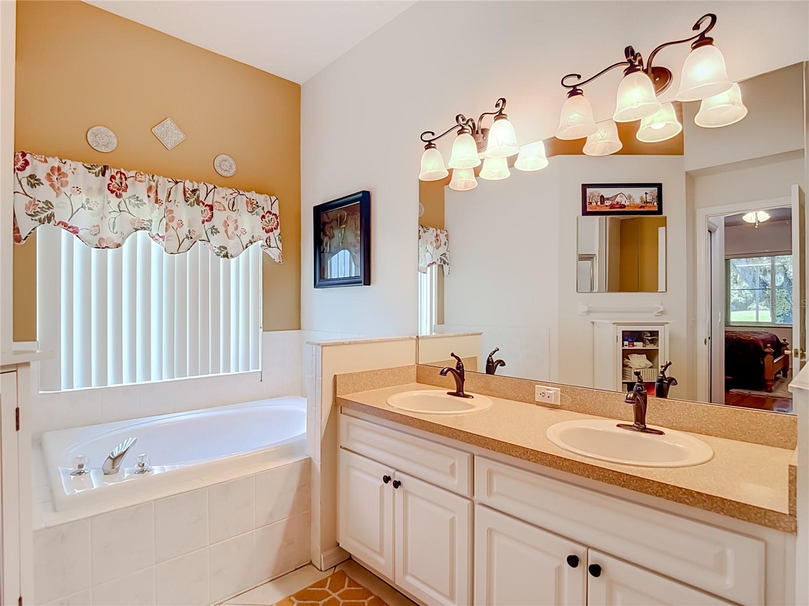 On suite bathroom for the primary bedroom