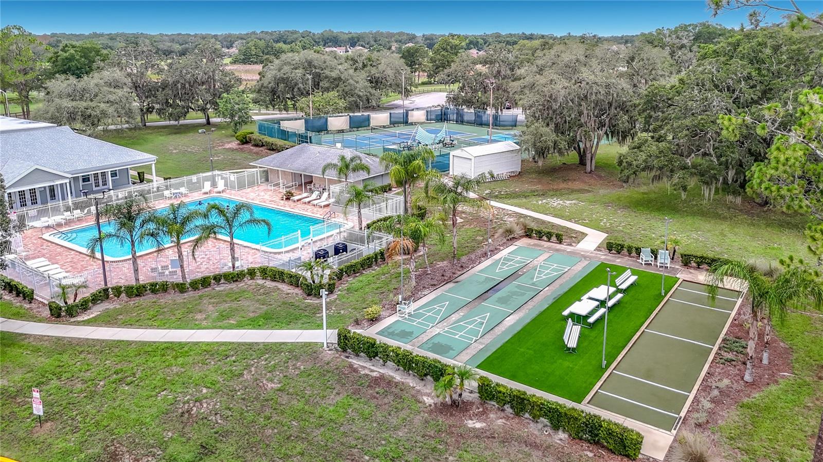 View of Shuffleboard court