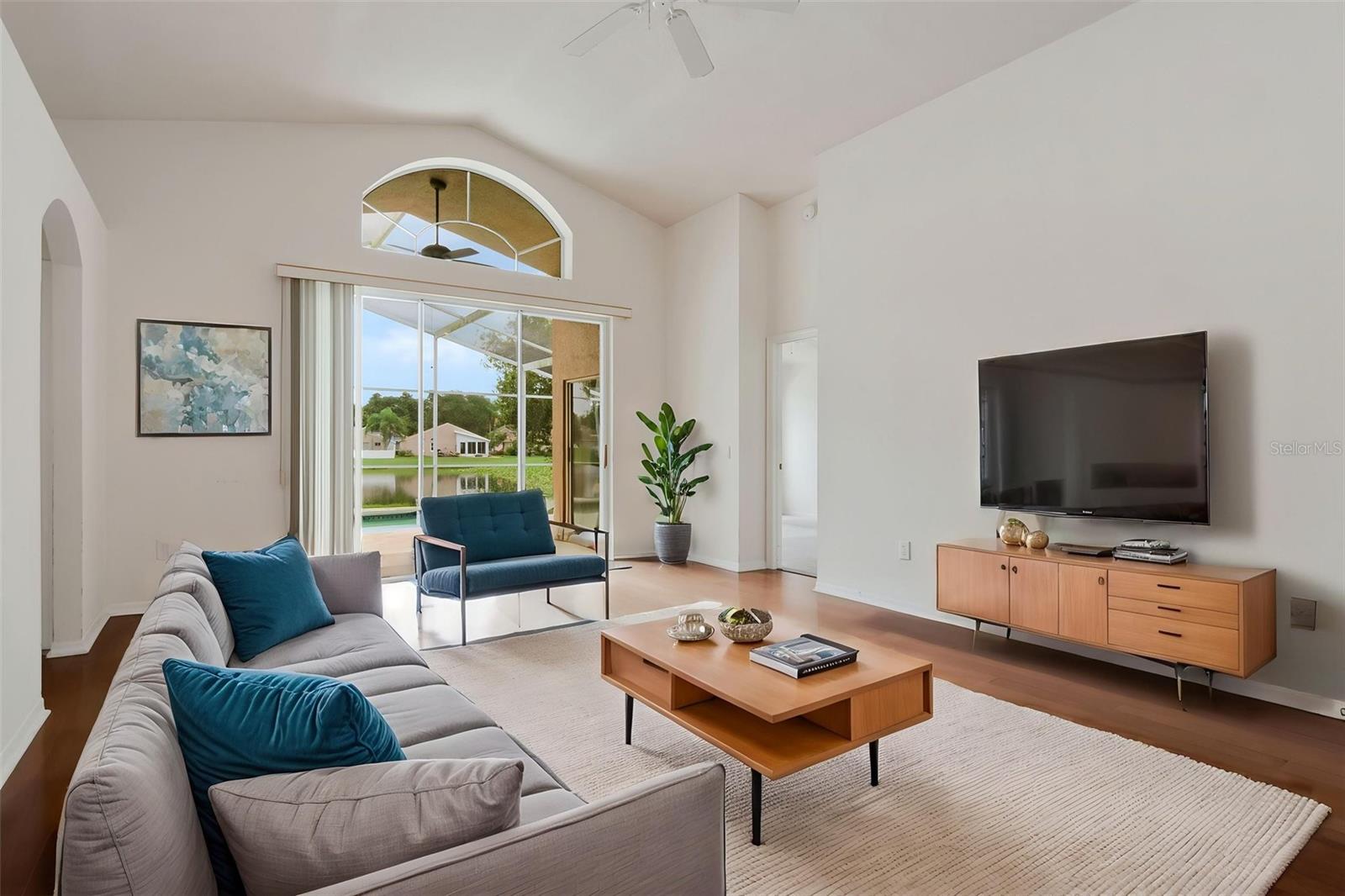 Great & Living Room Staged