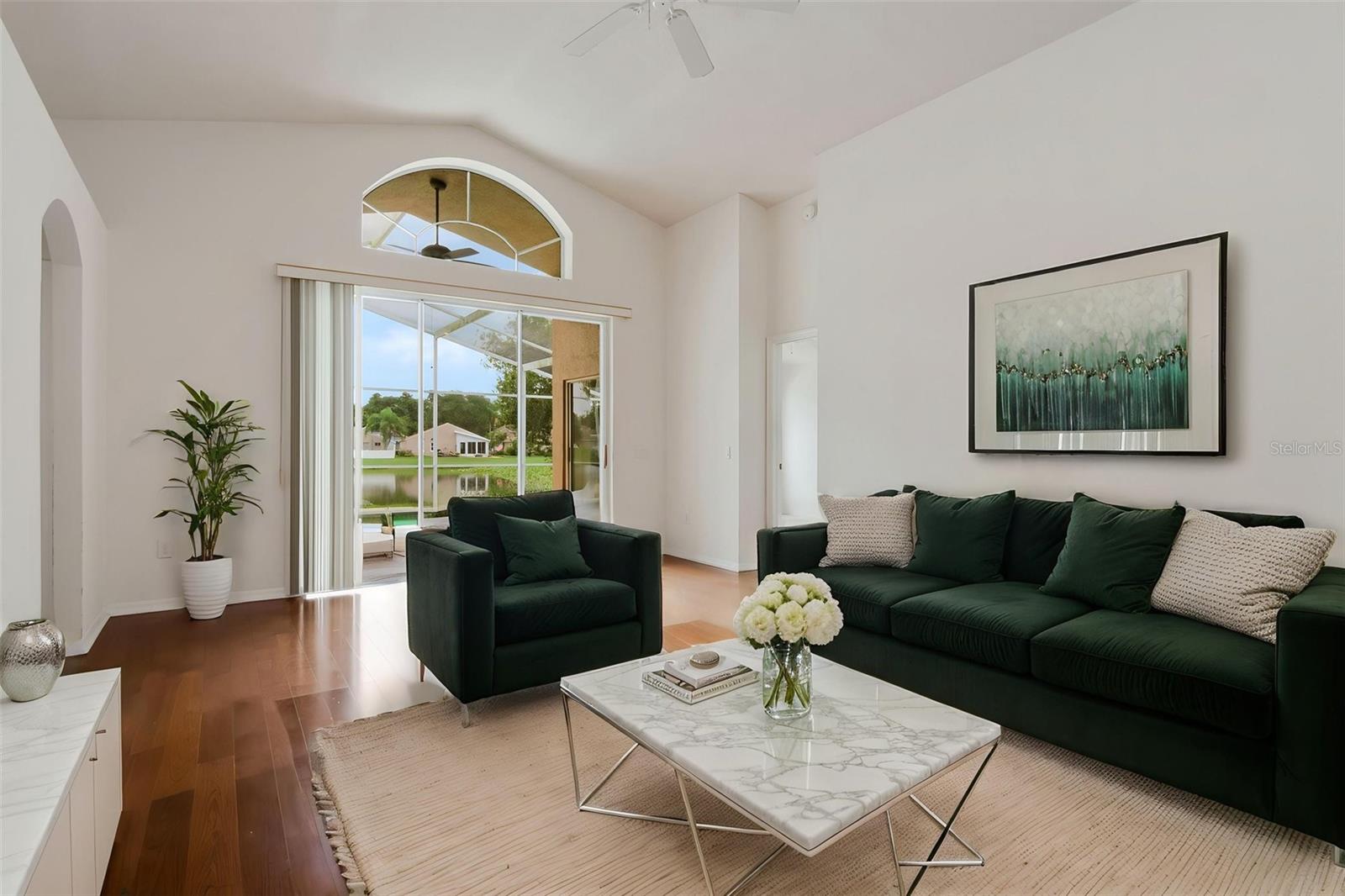 Great & Living Room Staged