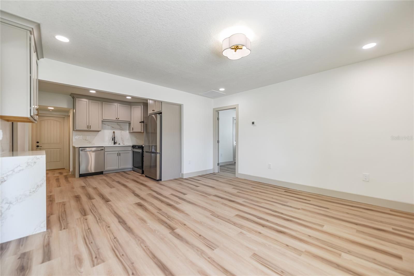 Great room and kitchen