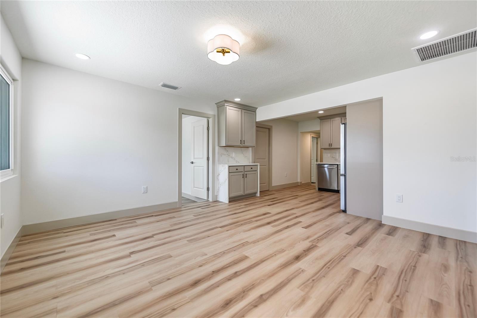 Great Room and stand back of Kitchen