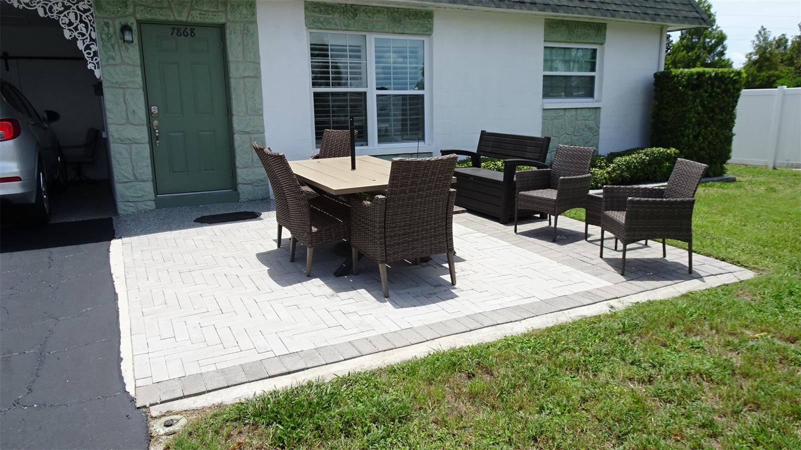 Private front yard patio.