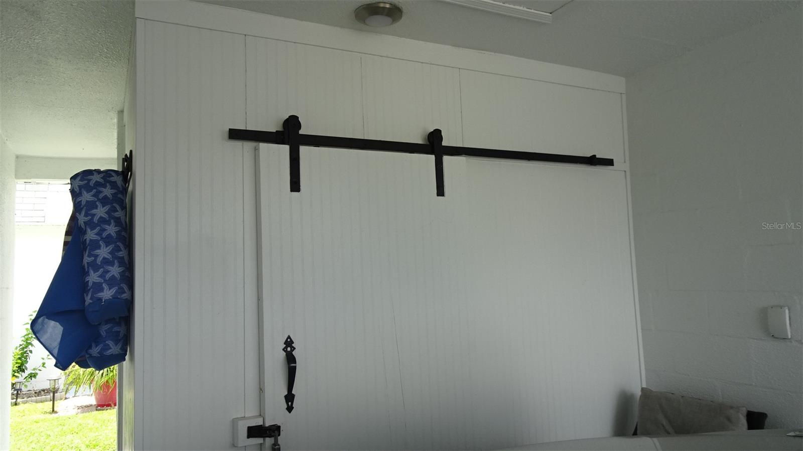 8 ft x 5 ft storage room. Laundry room in behind this room.