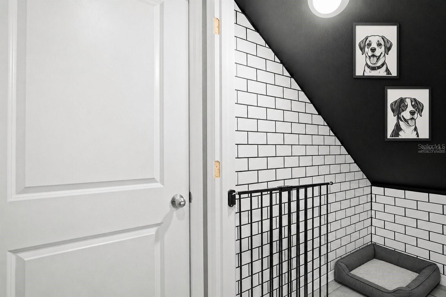 Virtually Staged - Storage Under Stairs
