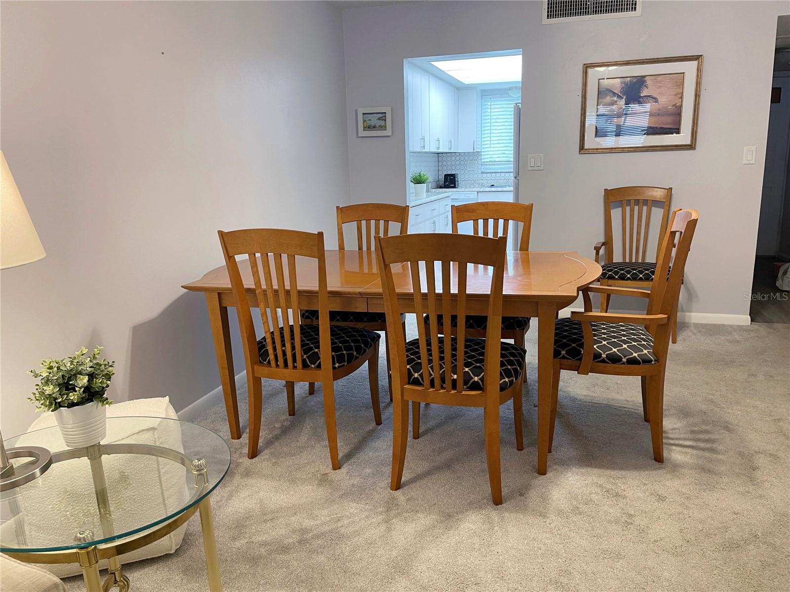 Plenty of room for full size dining table.