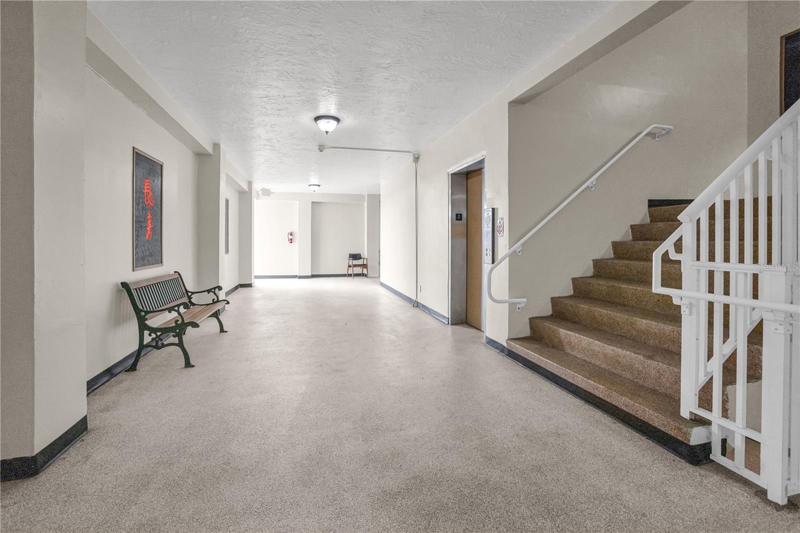 Option for stairs or elevator