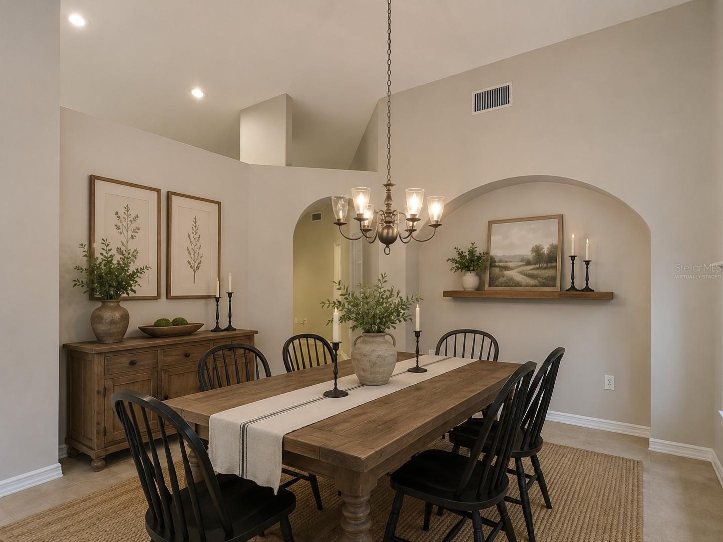 Virtually Staged Dining Room