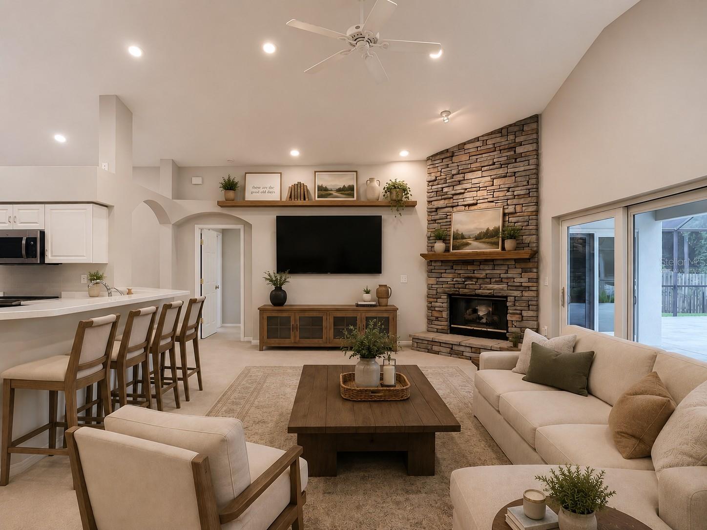 Virtually Staged Great Room