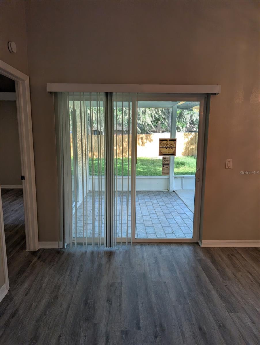 Back sliding door