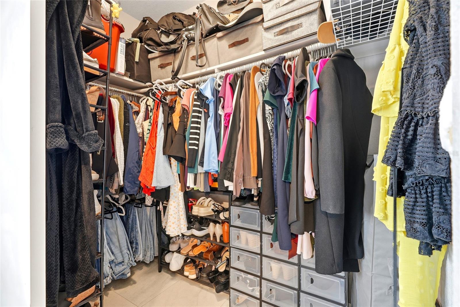 Master bedroom walk in closet