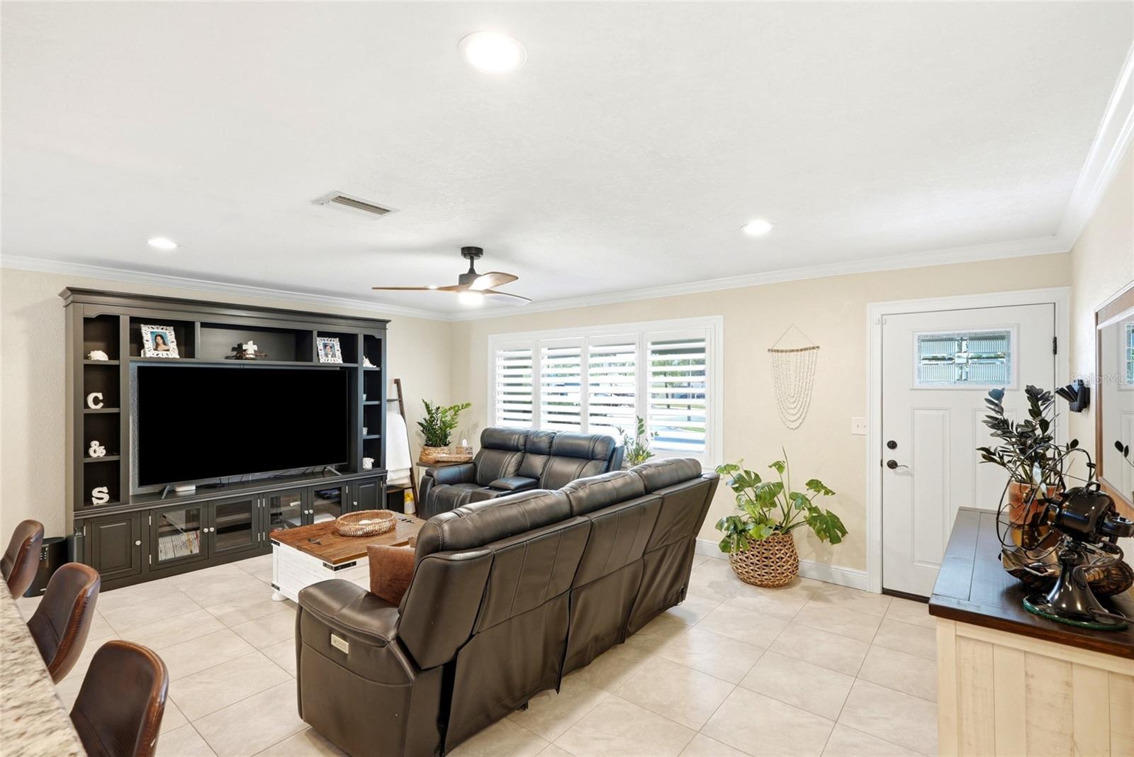 Plantation Shutters & Crown Molding throughout