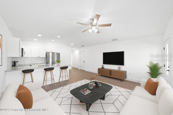 Living roomVirtually staged