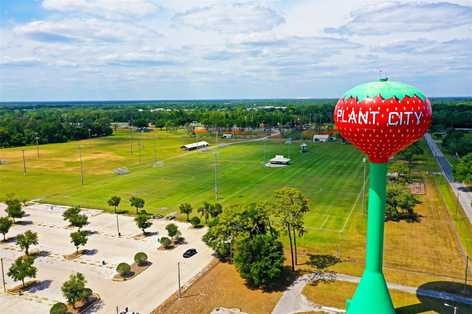 Large Plant City Water Tower and Cherry St Park about 3 miles away.
