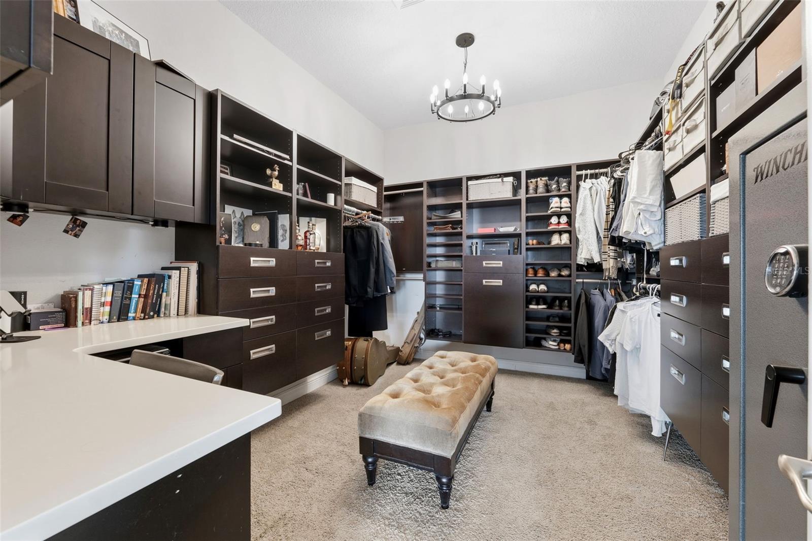 Massive Walk-In Closet with Dedicated Work Space