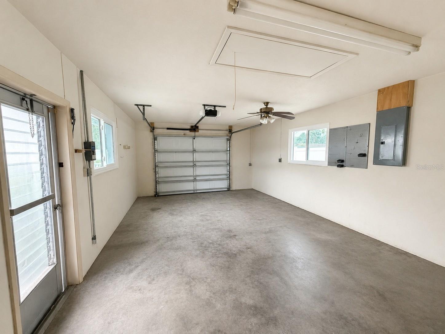 The garage door was installed with hurricane bars along with the garage door opener in 2023.