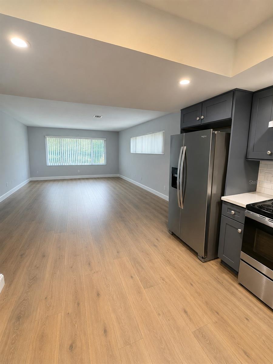 A generous flex space provides the versatility to serve as a family room, home office, or potential third bedroom.