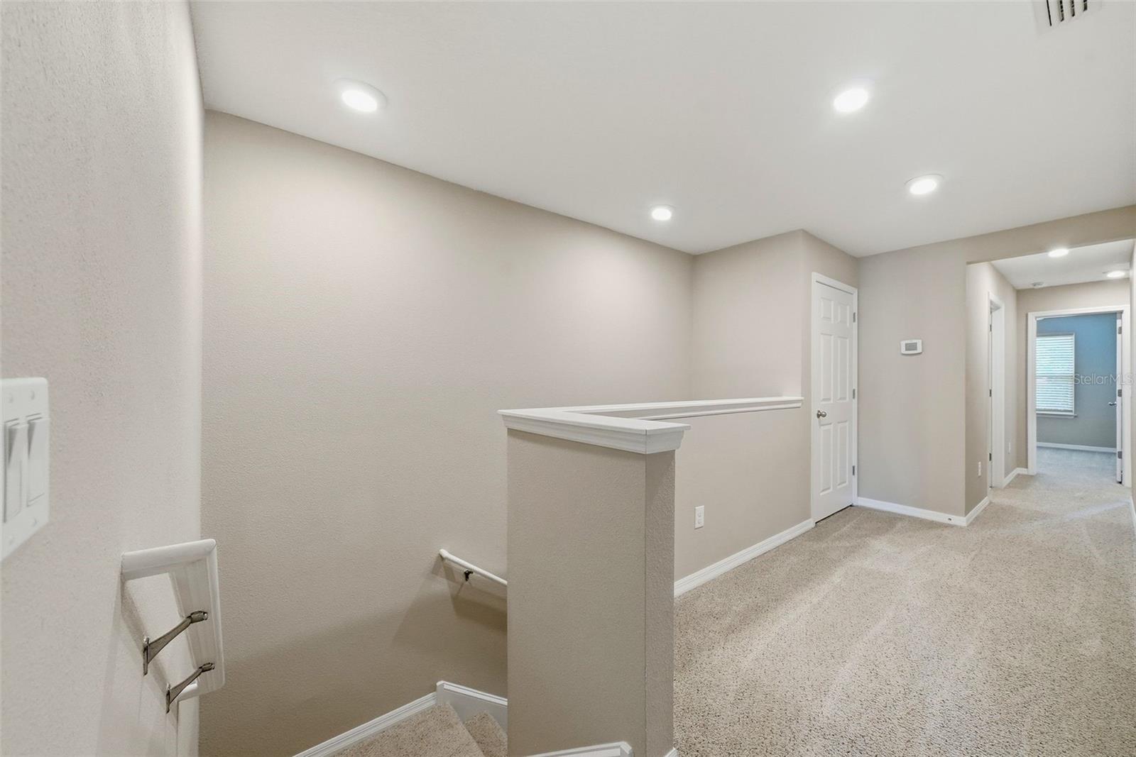 The landing can function as additional storage