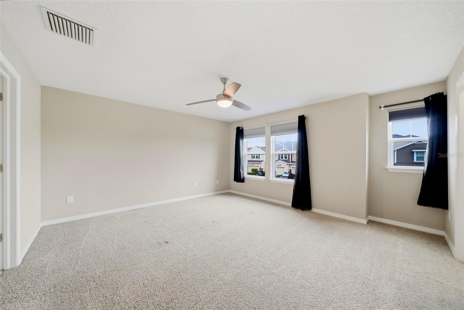 Spacious primary suite