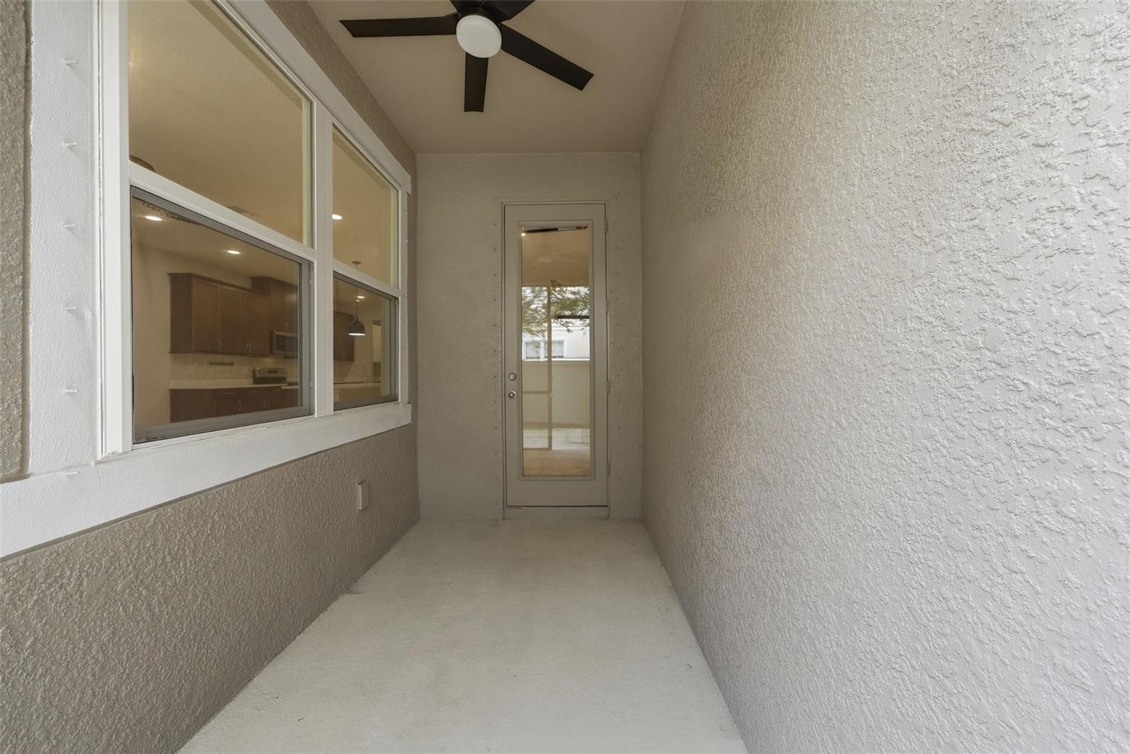 This shows the walk to your private lanai and yard