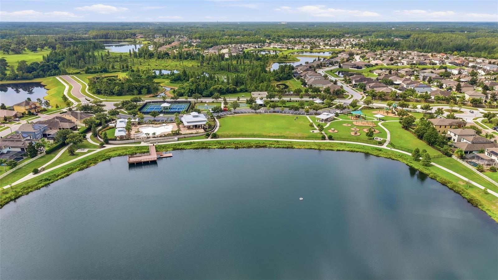 A view towards the amenities from the top.