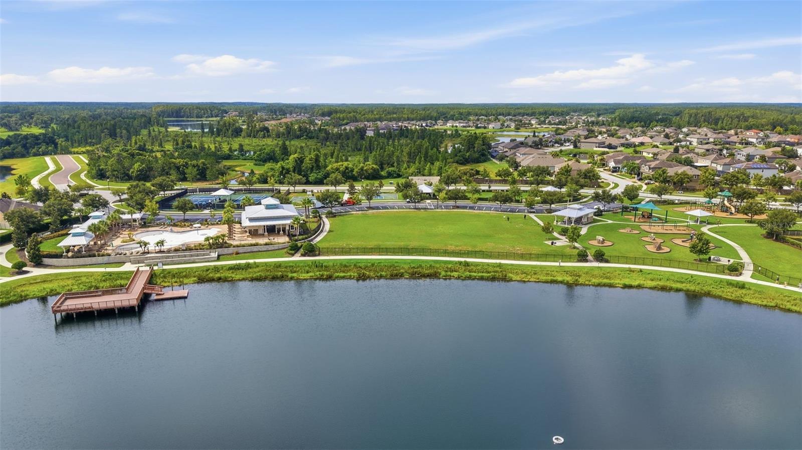 What a lovely feature: walking path around the lake