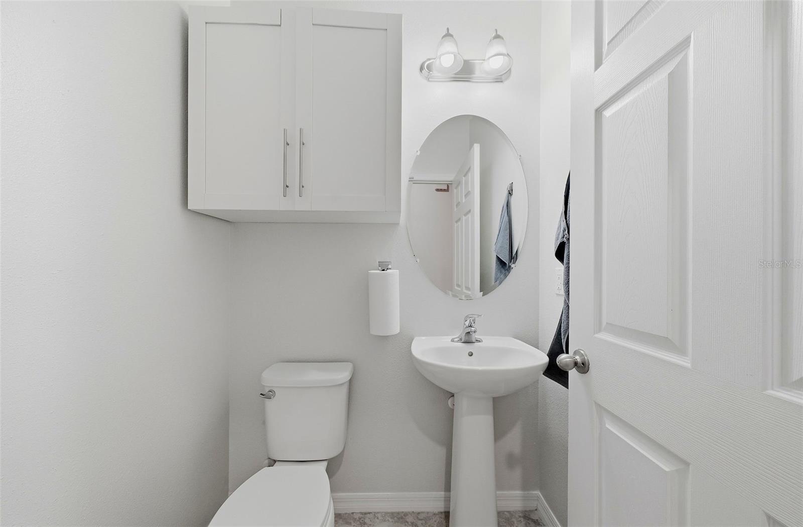 Convenient downstairs powder room