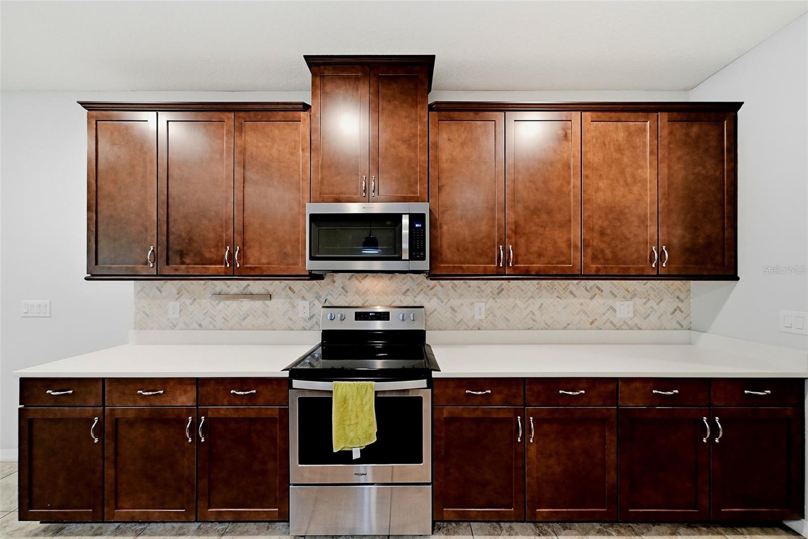 Classic cabinets and a beautiful back splash