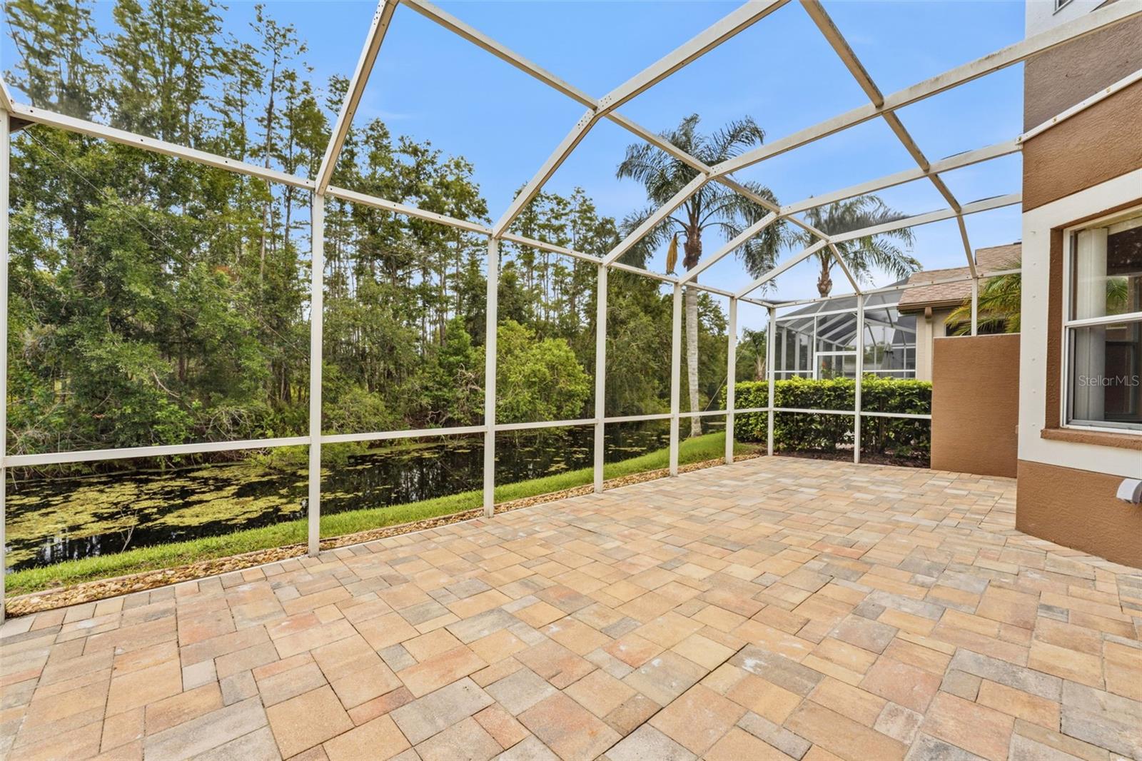 Another angle of the large screen patio.
