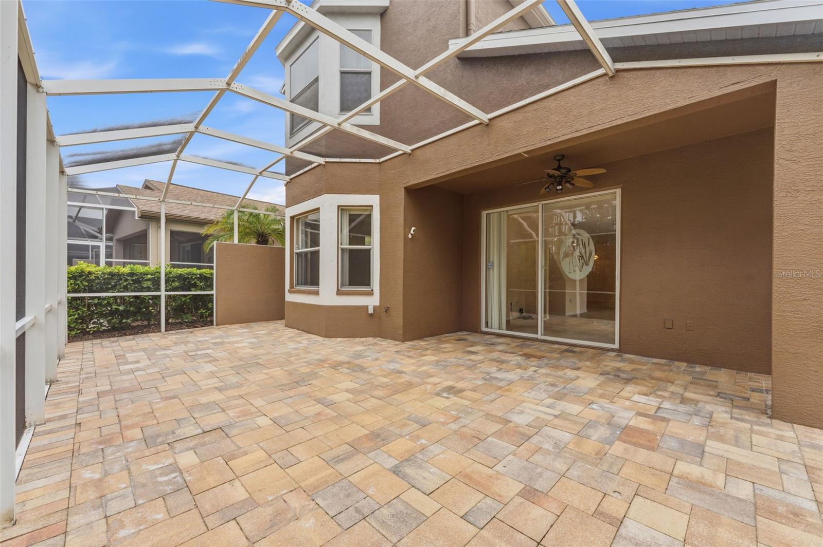The back view of the home shows this beautiful space!