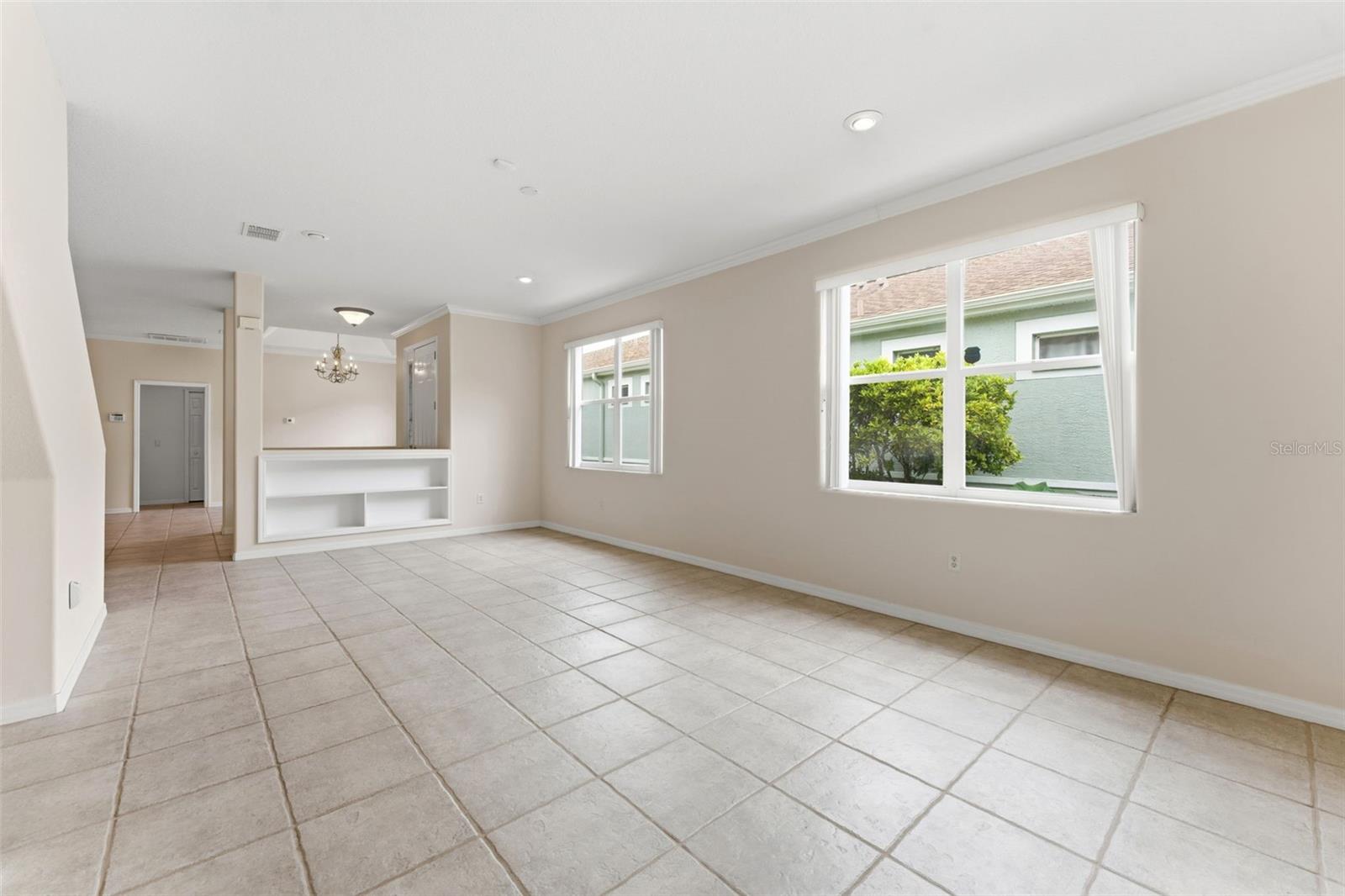 Open living area providing bright open space.