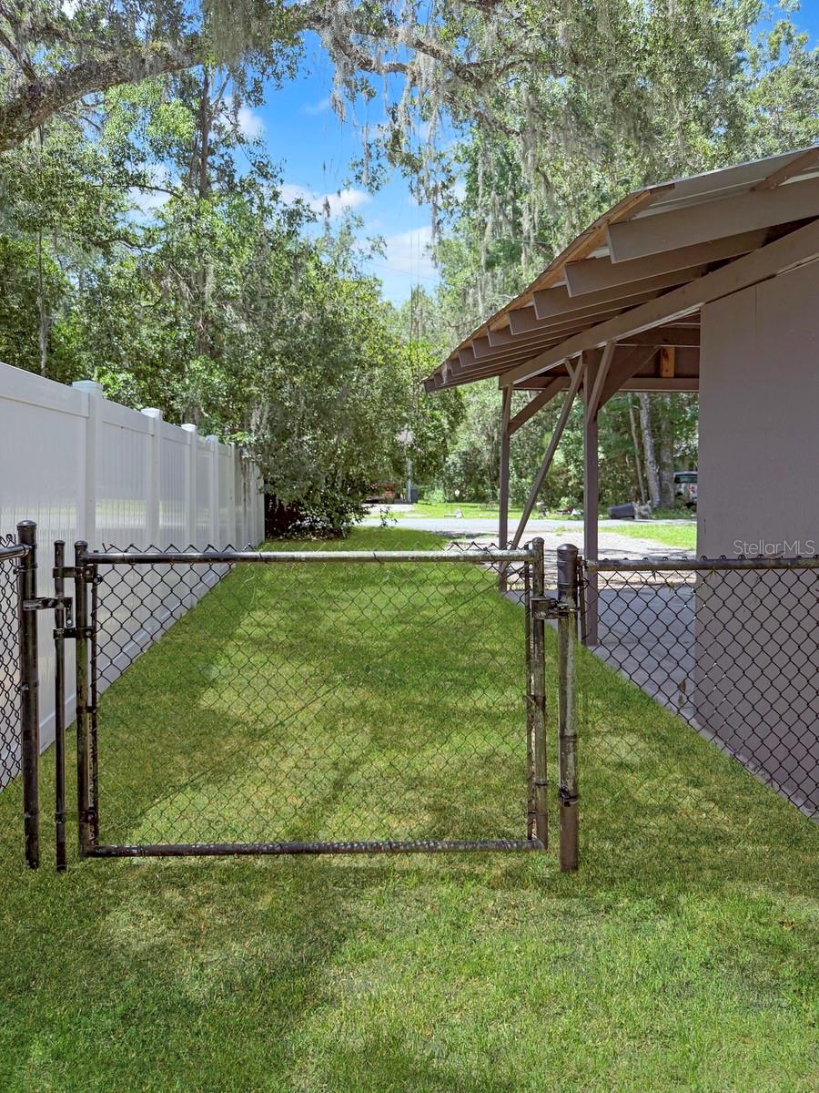Gate near carport