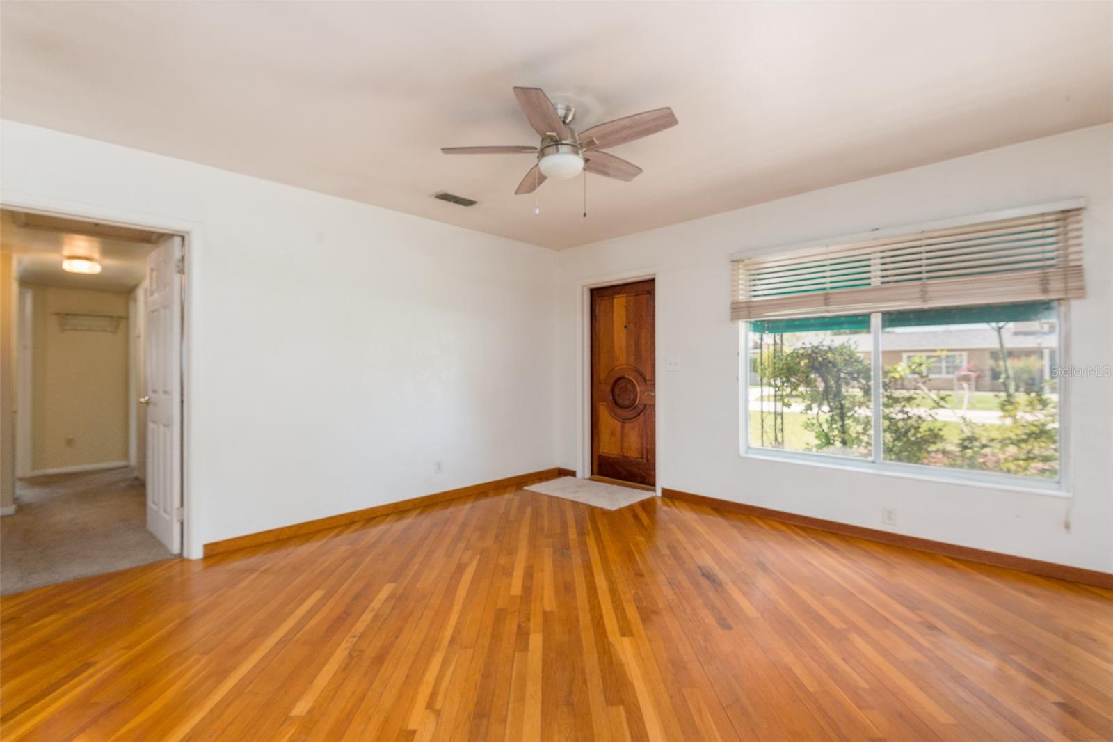 Open living room welcomes you inside.