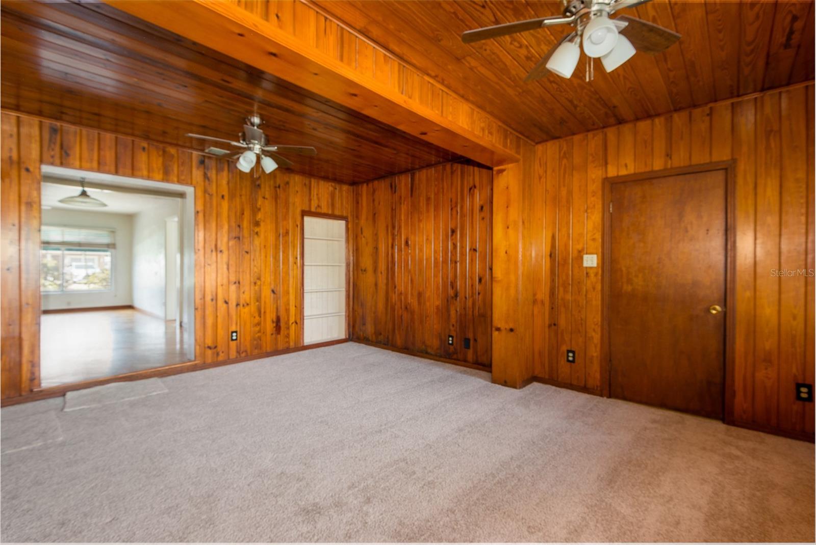 Dining room leads to generous family room also has a large store room.