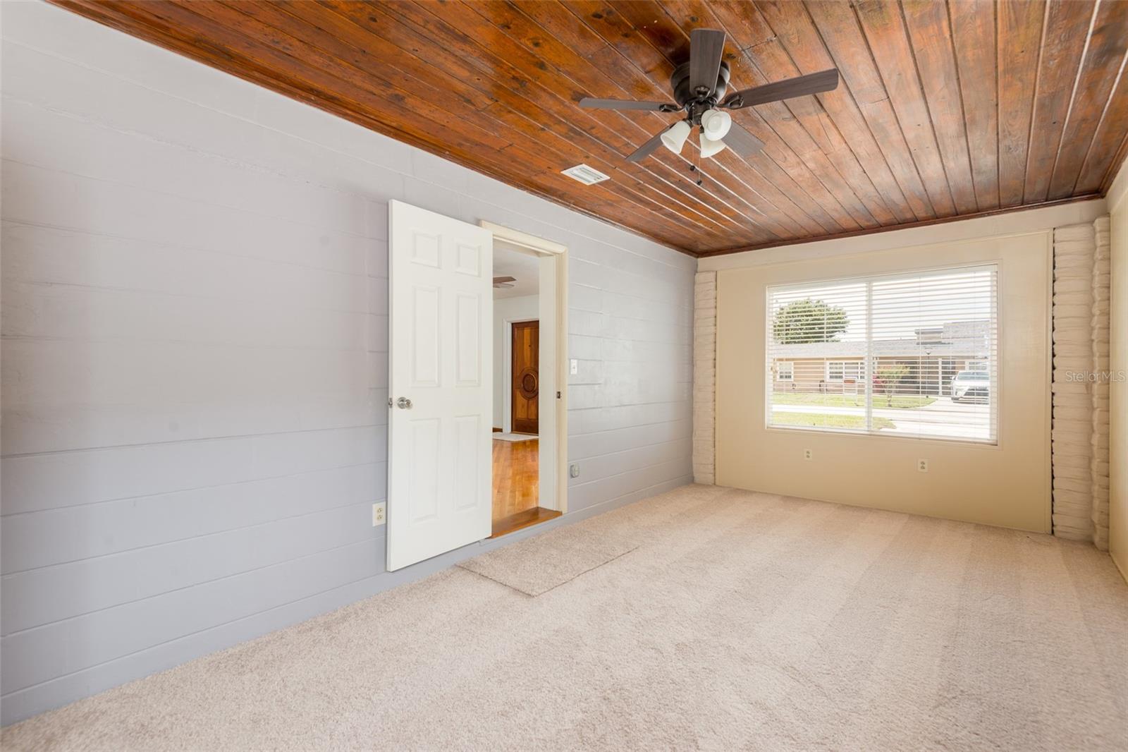 The inside access is a solid door -- to separate space as income-producing apartment.